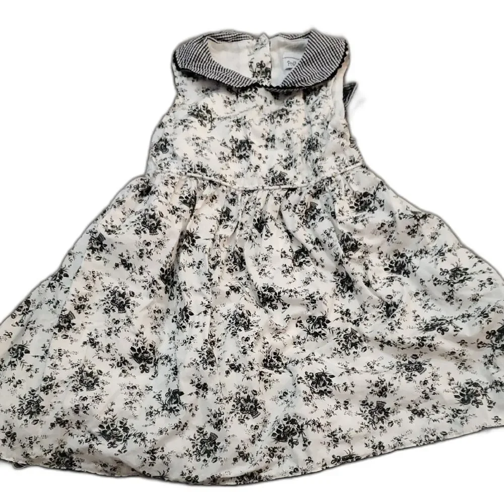 Poly & Friends Black and White Floral Toddler Dress 24 Months Formal